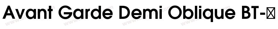Avant Garde Demi Oblique BT字体转换
